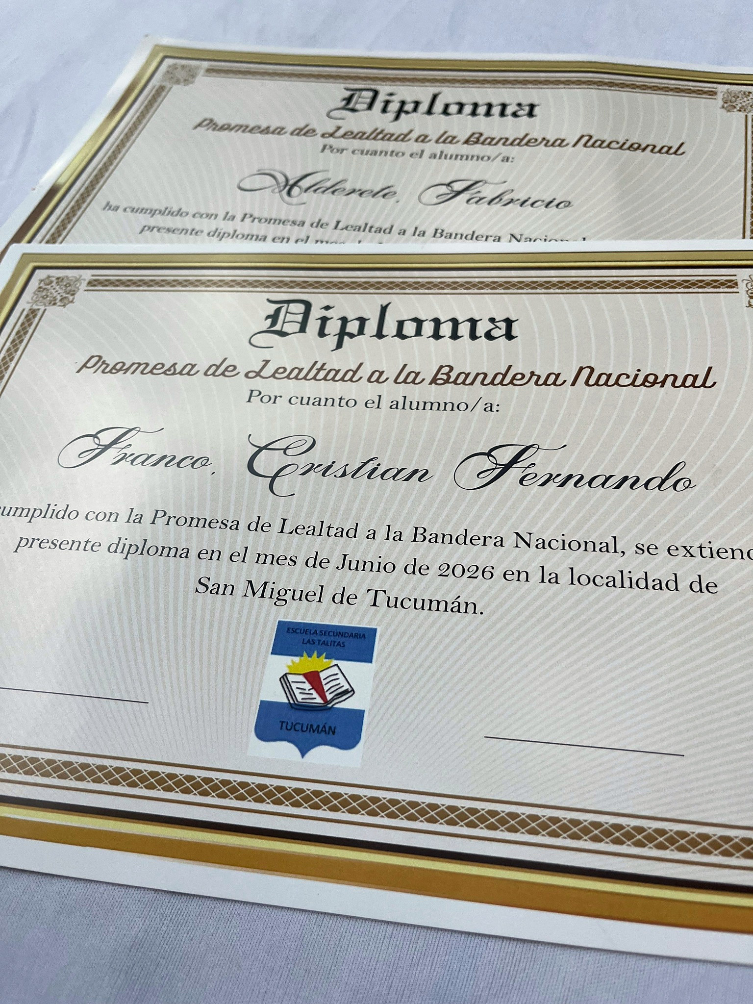 Diploma personalizado A3 impreso en papel ilustración de 300 gramos