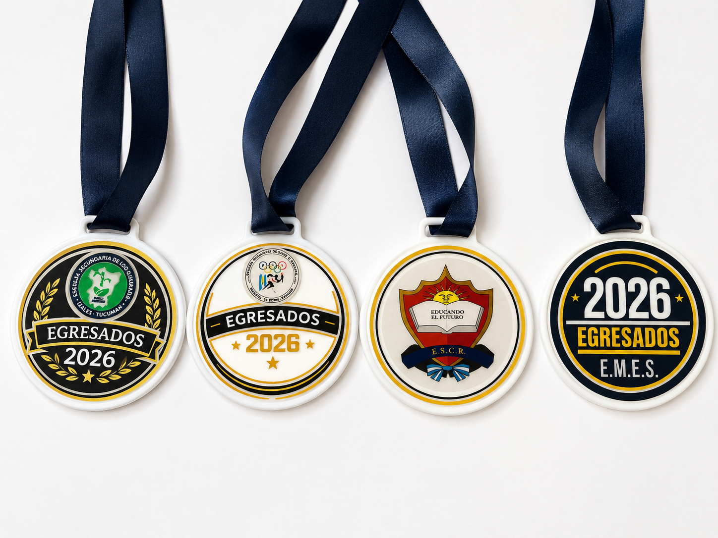 Conjunto de medallas personalizadas con diferentes diseños