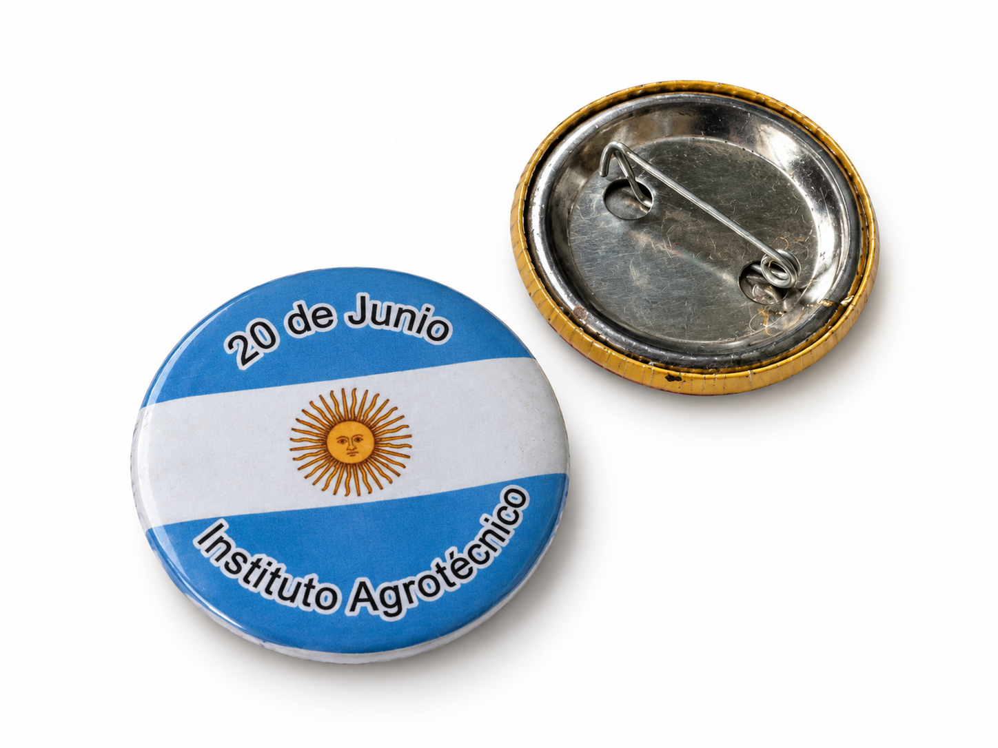 Prendedor personalizado con diseño institucional